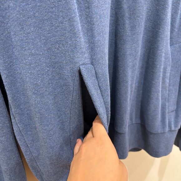 Banana Republic Blue Henley Shawl Sweater Mens XL Dad Grandpa Normcore - Picture 3 of 9